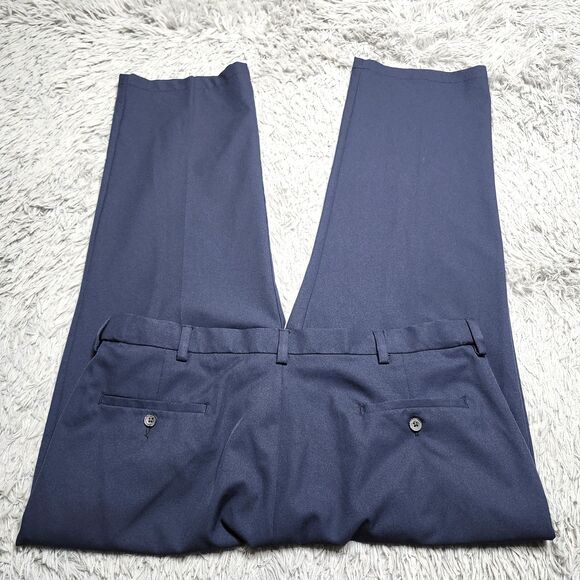 Haggar Golf Pants Mens 40x29 Cool 18 Pro Classic Fit Dress Workwear Polyester - Picture 4 of 10